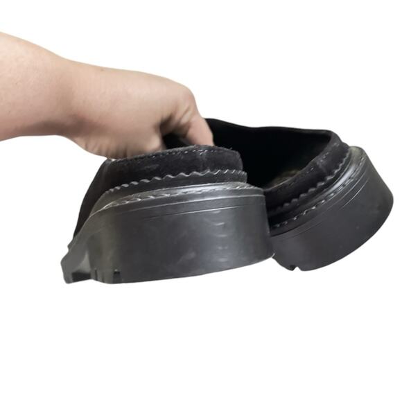 ITALEAU Janet Mules Suede Black Shoes - Picture 3 of 5